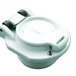 W400BWHP 1.5" MPT WHITE, VAC LOCK SAFETY FITTING